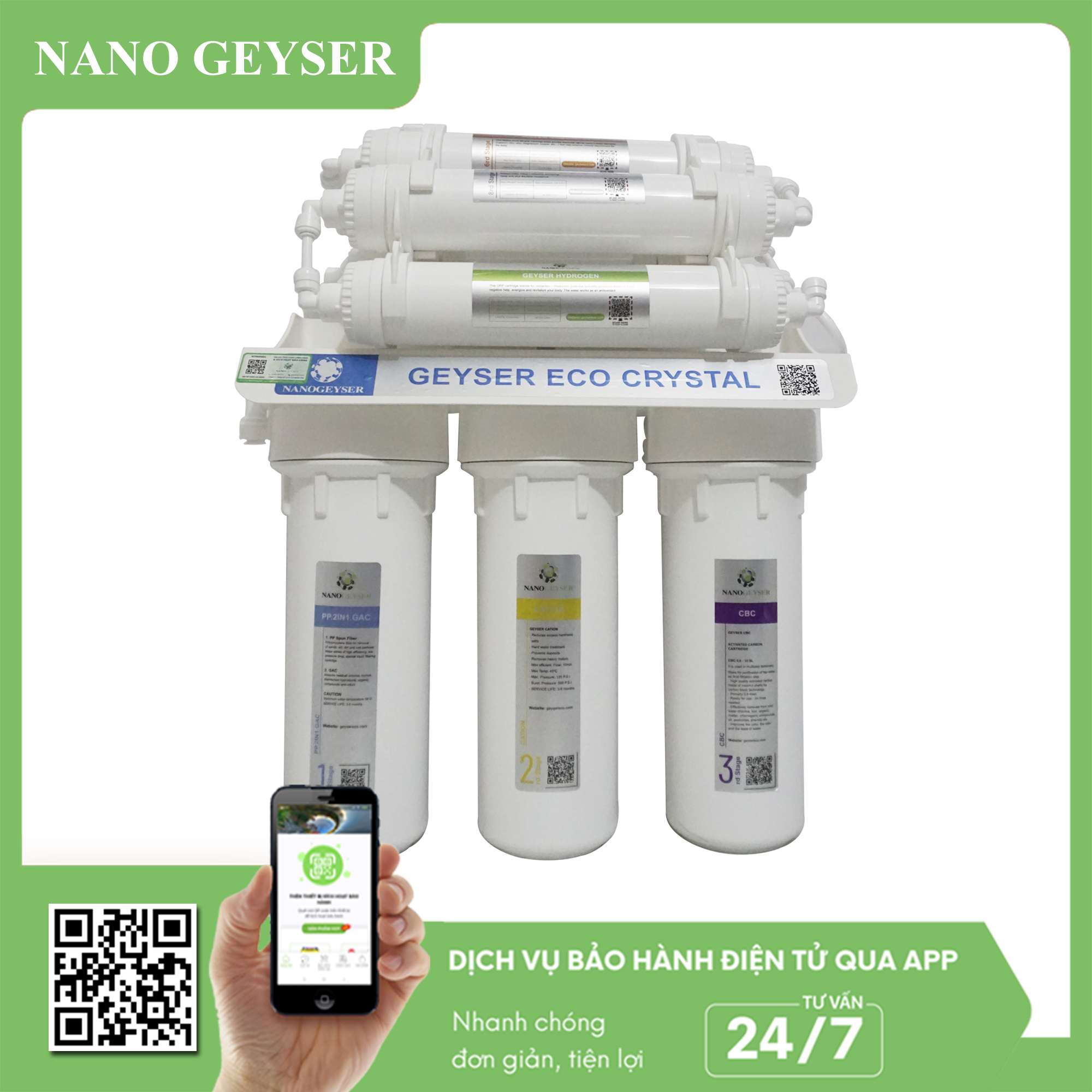 Máy lọc nước Geyser Eco Crystal 8 cấp - NEW