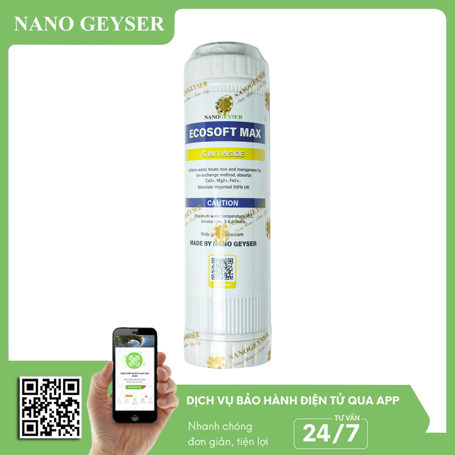 Lõi lọc Ecosoft Max Nano Geyser