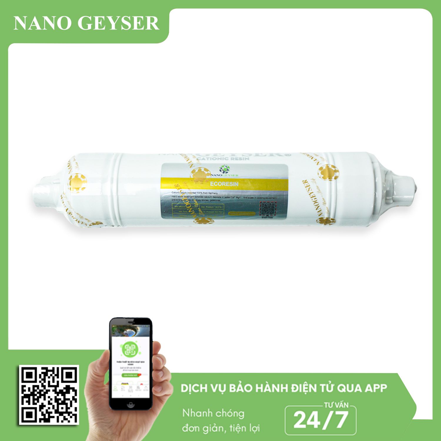 Lõi lọc nước EcoResin Nano Geyser
