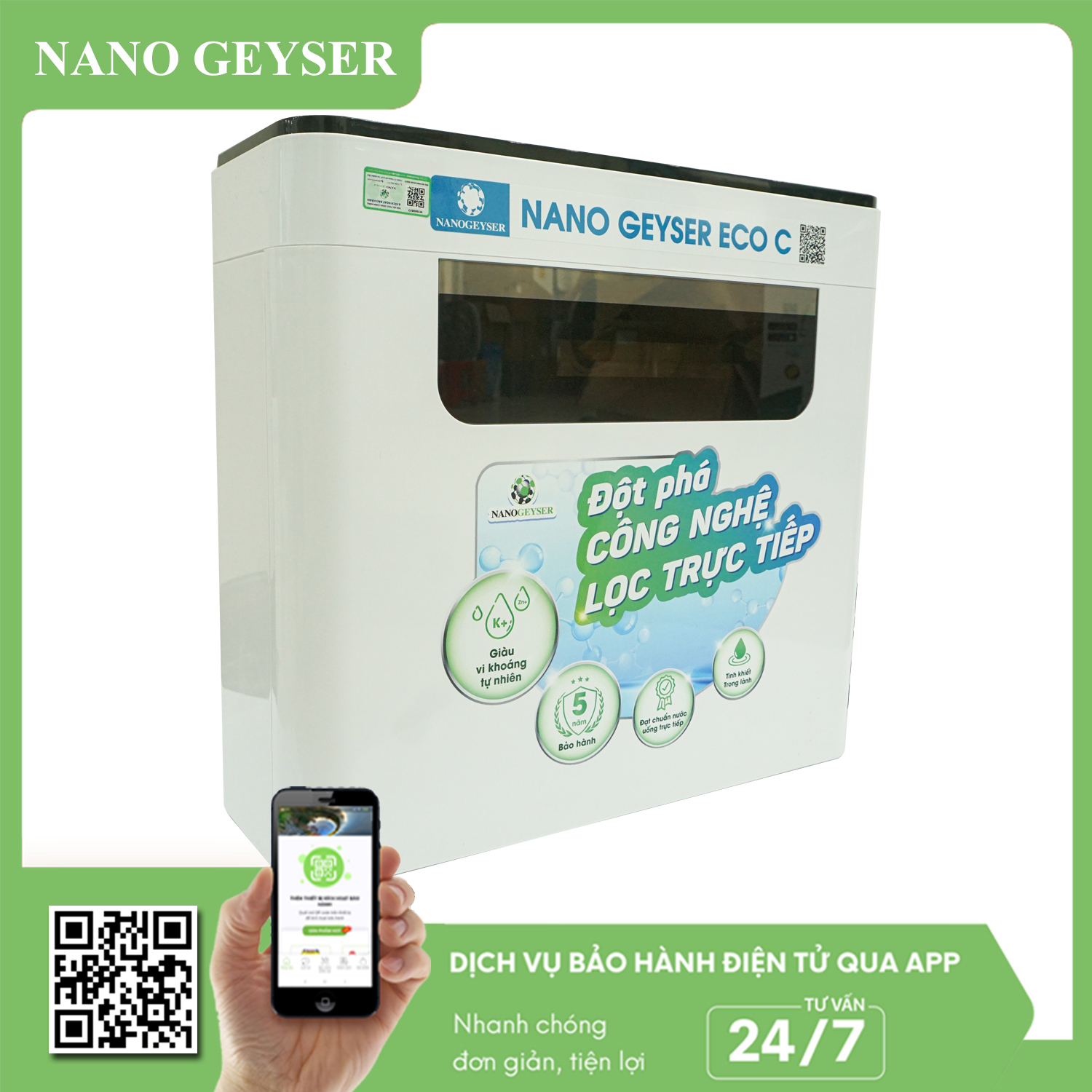 Máy lọc nước Nano Geyser RO ECO C6