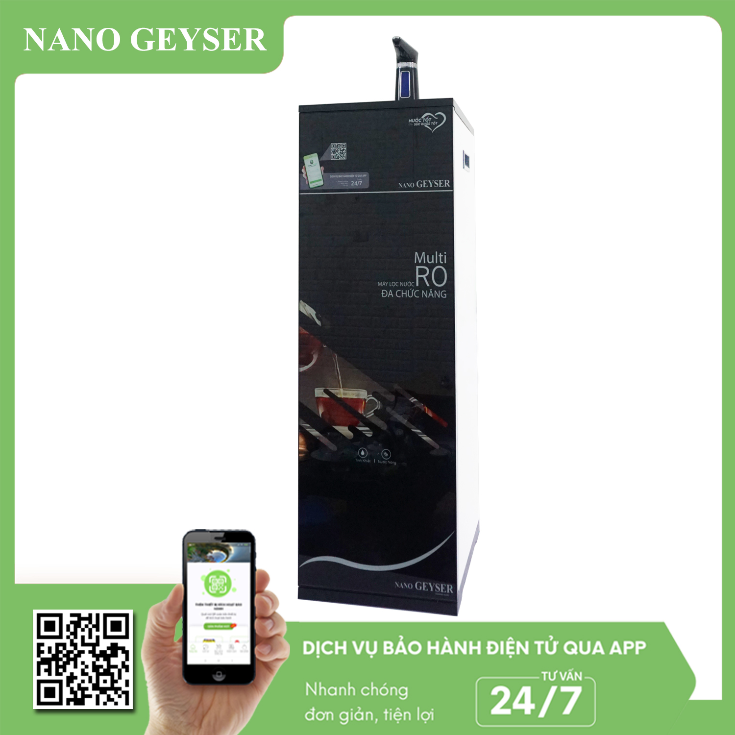Máy lọc nước Nóng Nguội Nano Geyser GB20 - 7 cấp